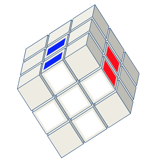 3x3 kubus oplossen kruis