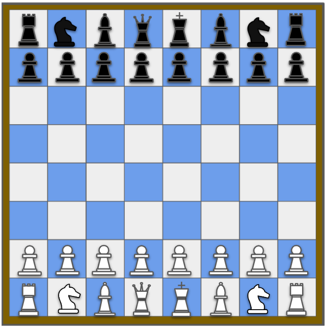 schaakbord opstelling